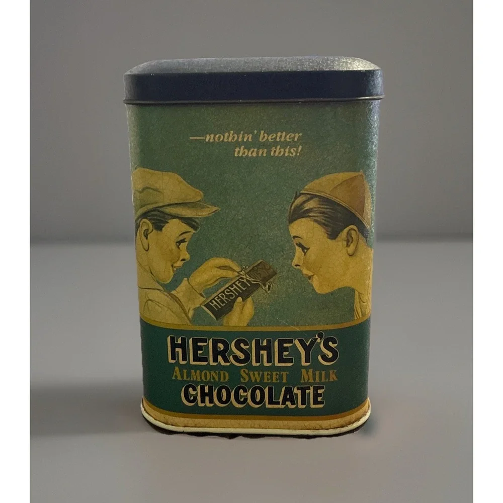 VTG 1984 Hershey's Almond Sweet Milk Chocolate Collectible Candy‎ Tin